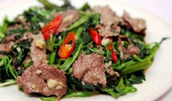  BÒ XÀO RAU MUỐNG 
